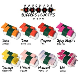 Sushi Slippers ® Sashimi Set With FOUR Removable Sushi Styles. image 2