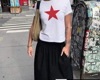 Y2K Star Girl Baby Tee, Retro Graphic Tee