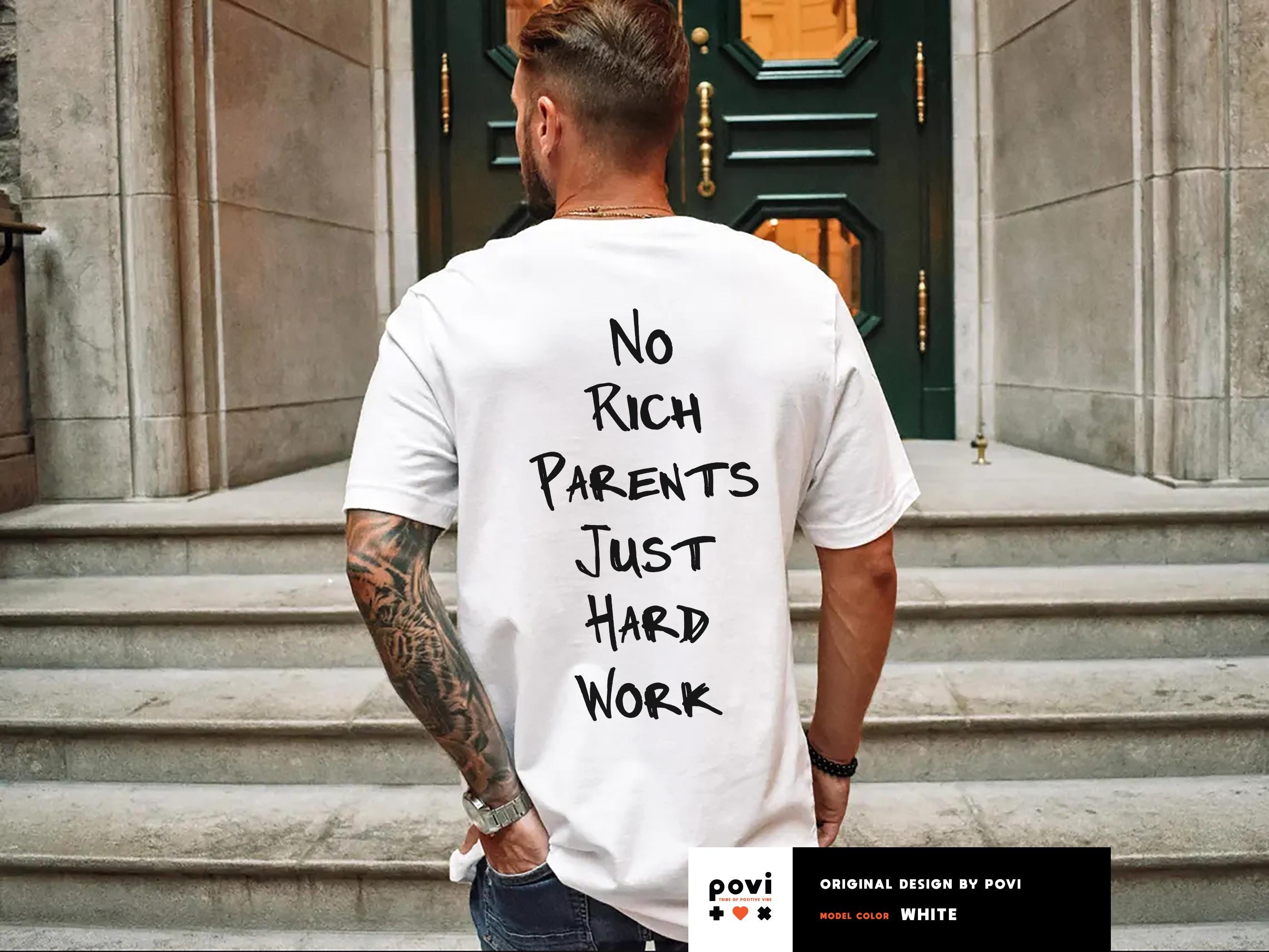 No Rich Parents Comfort Colors Tshirt, Self Made Hustle Tee