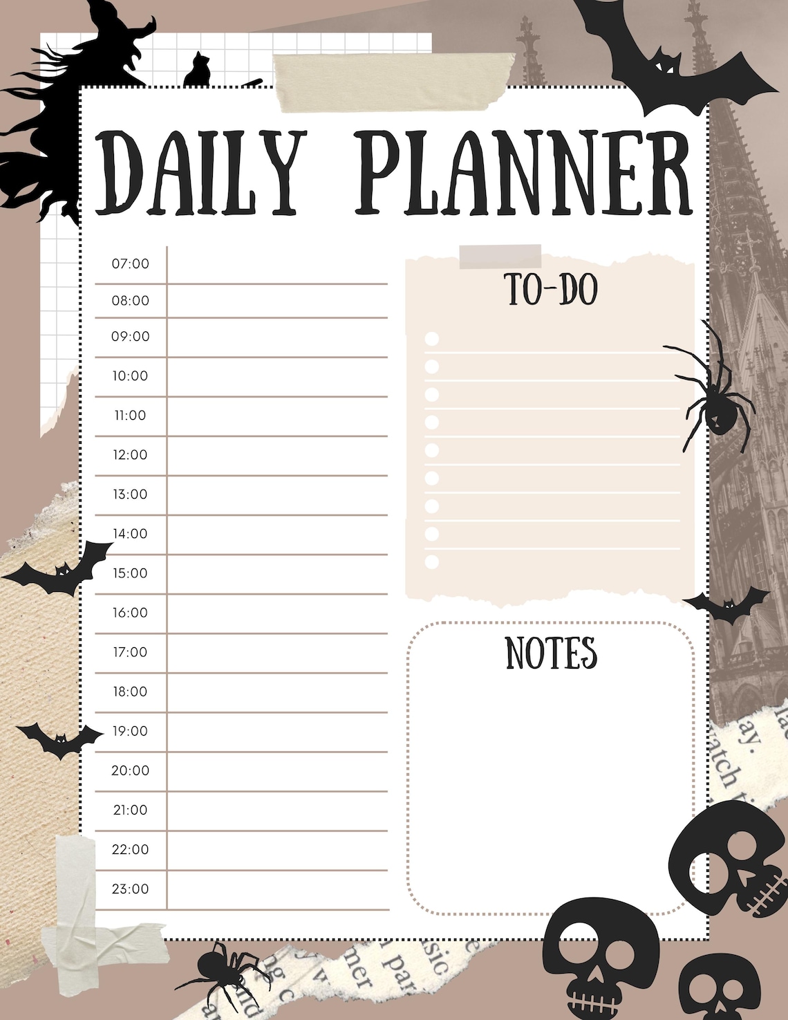 Printable Productivity Day Planner Diary Diary Insert Daily Planner ...