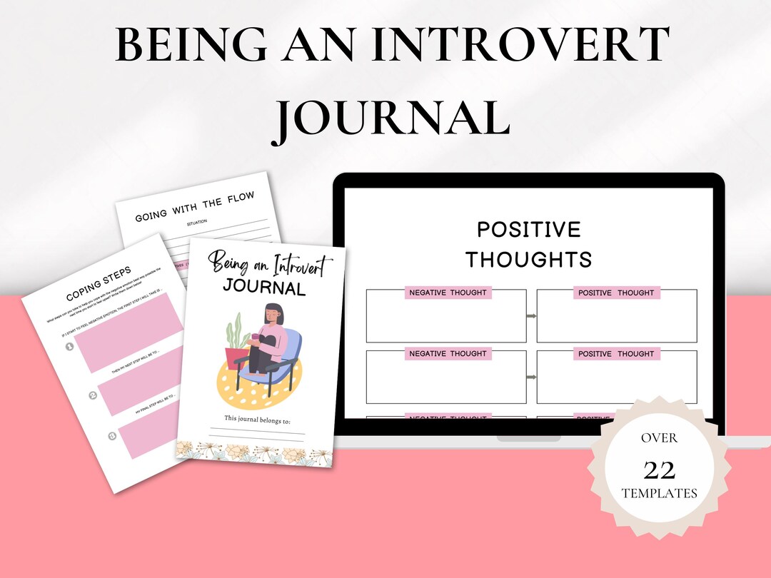 Digital Printable Introvert Journal, Journal Prompts, Anxiety Journal ...