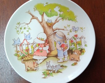 Watkins Inc. Country Kids Collector's Dessert Plate. Be My Valentine. plate 4 of 6. 1991.
