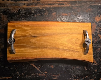 Lone Star Plank Osage Orange Serveringsbräda med Handtag