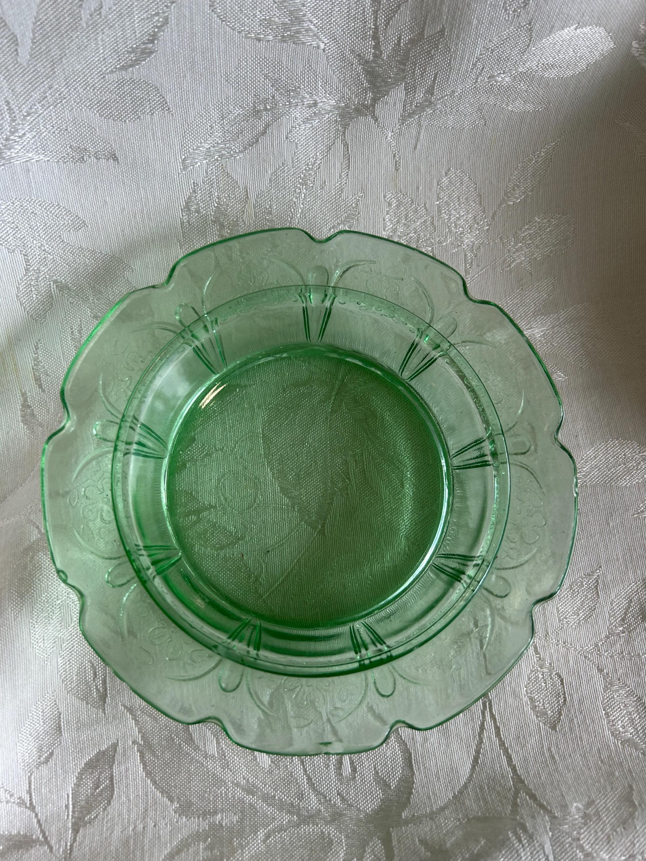 Jeanette Glass Company  Cherry Blossom motif Butter Dish - Vintage