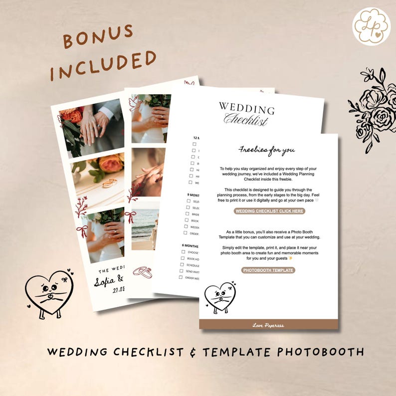 Whimsical Wedding Website Template With RSVP Editable Canva Design