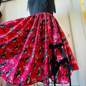 Cruella Vintage Inspired Rockabilly Bespoke Sweetheart Dress