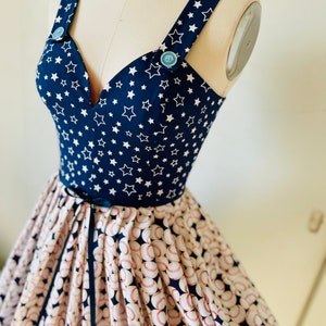 Take Me Out Bespoke Pinup Girl 1950’s Inspired Day Dress