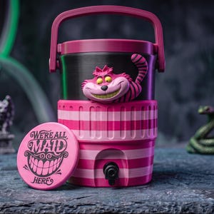 Grinning Eccentric Cat burkkylare remixhållare 355 ml och anpassade lock (endast digital fil)