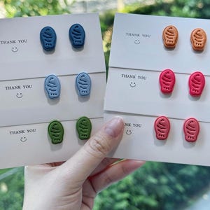Handgemachte Meeresfische Ohrringe aus Polymer Clay, Schmuck für Frauen, Meerestiere am Strand, Minimalist Ohrstecker, handgemachte Sommer Accessoires