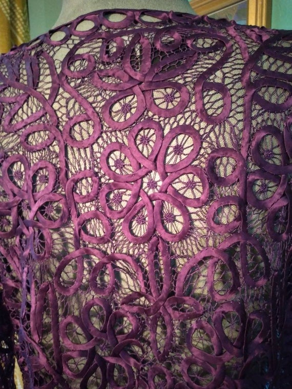 Large Carole Little lace crochet top Gem