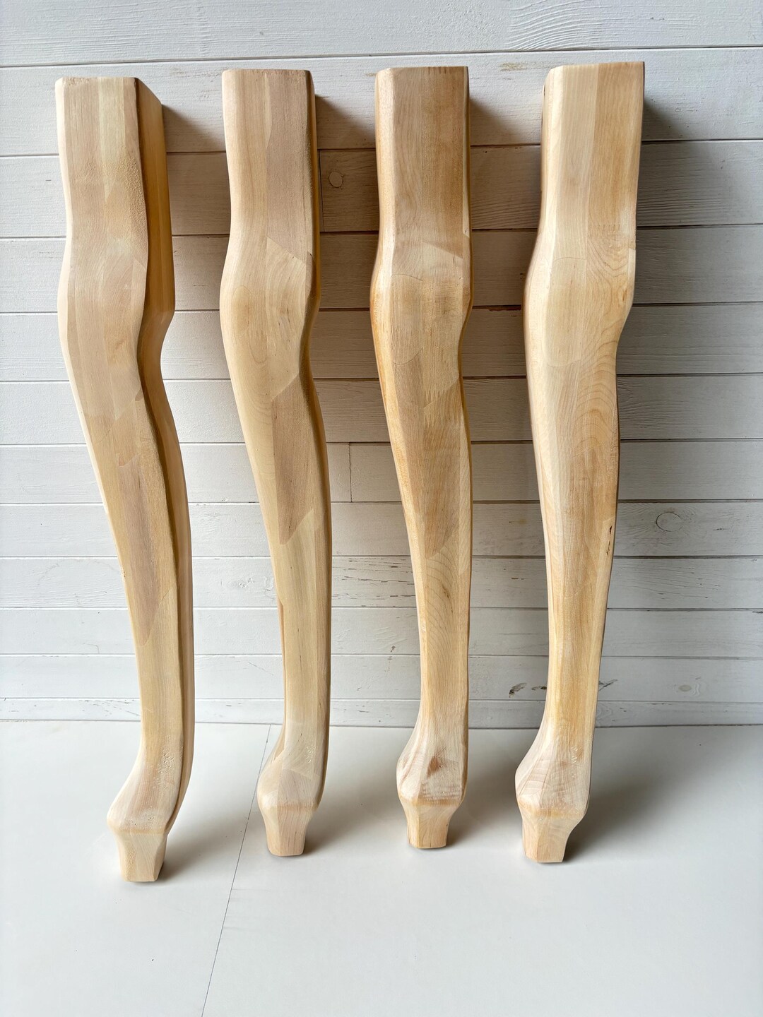 Set of 4 Pieces Dining Table Legs Wood Table Legs Farmhouse Kitchen ...