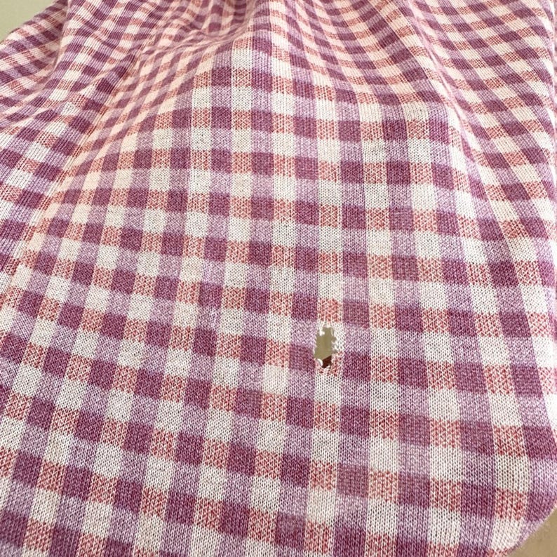 Urban outfitters pink and purple gingham cross over sleeveless wrap dress sz Lg afbeelding 9
