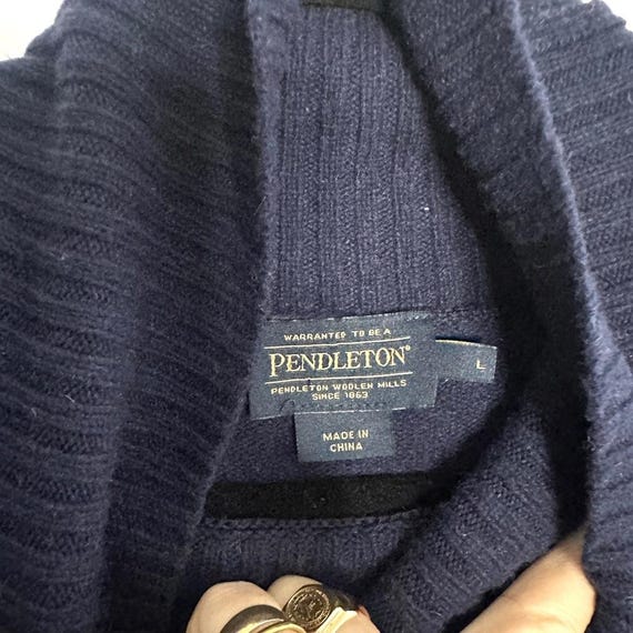 Pendleton Camp Striped 85% Lamb's Wool Turtleneck… - image 4