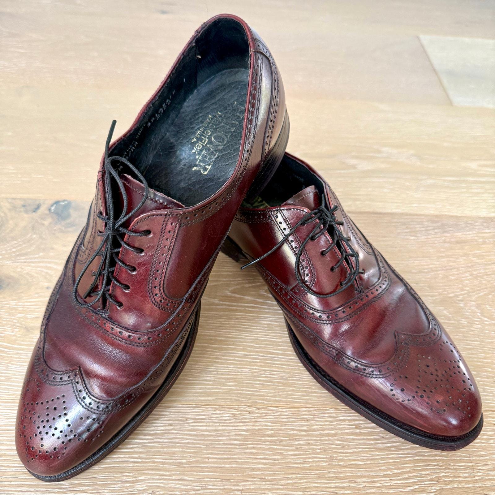 hanover usa wingtip burgundy 8.5 C/A Hanover Vintage Shoes for Men | eBay main image 2