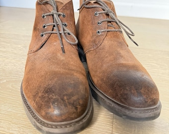 1901 Nordstrom Barrett Chukka Boots Dark Brown Suede Mens Size 10 Preppy