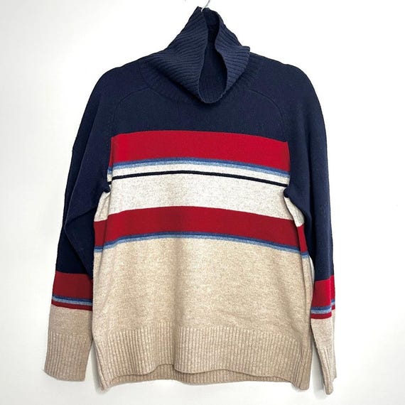Pendleton Camp Striped 85% Lamb's Wool Turtleneck… - image 1