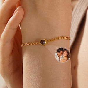 Memorial Photo Projection Bracelet, Personalized Picture Bracelet, Photo Bracelet for Women,  Projection Jewelry, Bestfriends Gift for Her