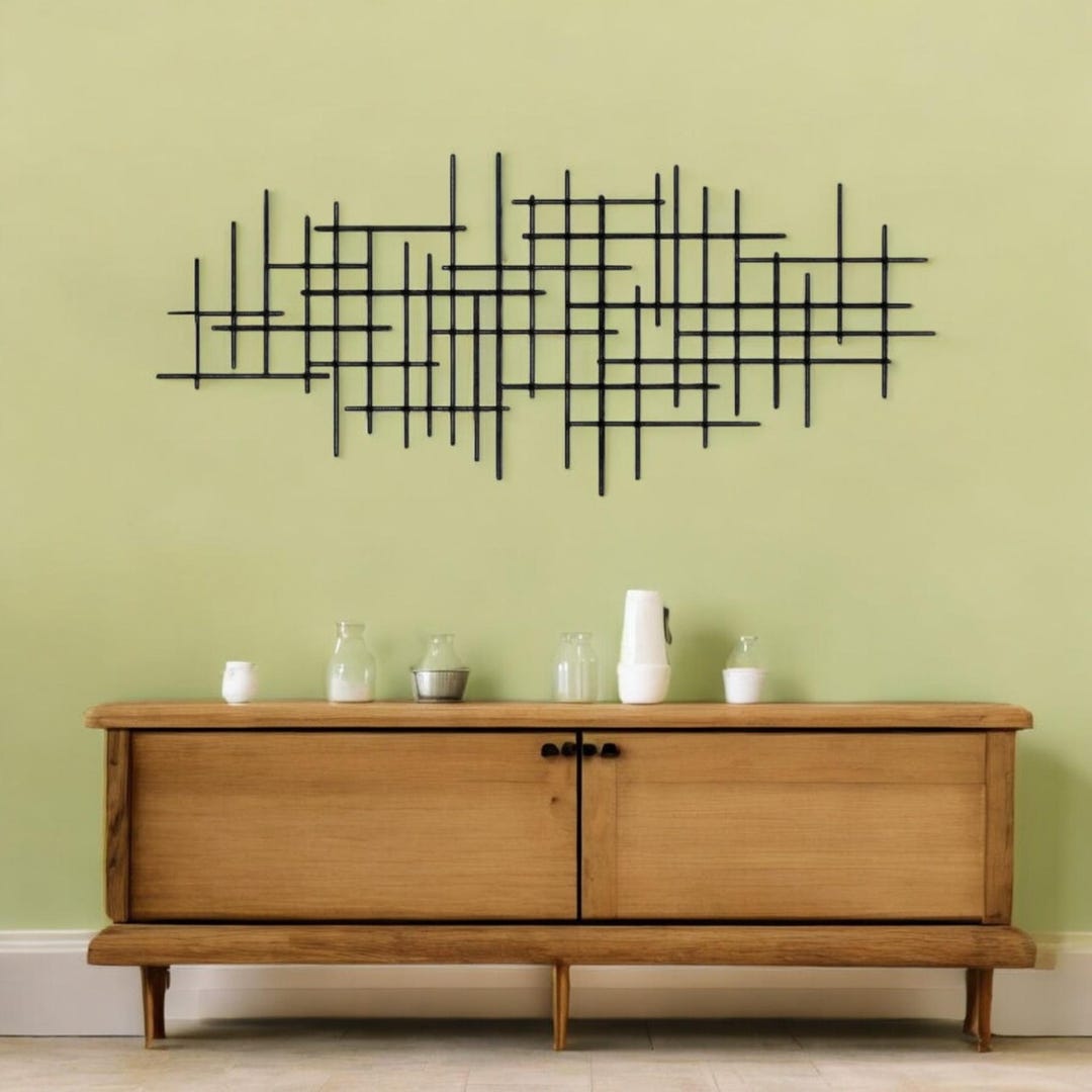 Modern Luxury Metal Wall Art Mid Century Abstract Wall Sculpture ...