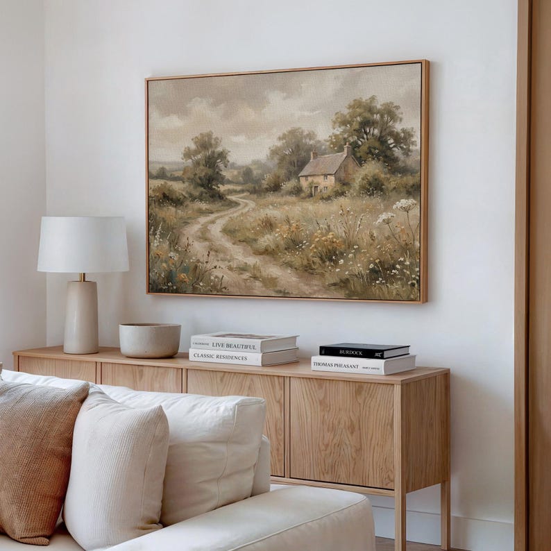 Vintage Wildflower Cottagecore Wall Art, French Country Farmhouse Decor ...