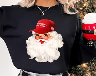 Trump kersttrui, maak kerst weer geweldig, grappig Trump kersttrui, kerstmantrui, MAGA kerstman kerstshirt