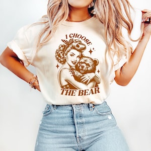 Camiseta Comfort Colors® «Yo elijo al oso», Camiseta de bebé «Yo elijo al oso», Camiseta de moda con oso, Tendencia TikTok, Camiseta de bebé para mujer, Camiseta de bebé estilo años 90