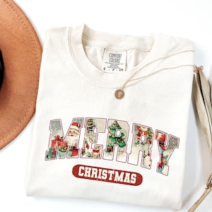 Comfort Colors® Retro Christmas Shirt, Christmas Shirt , Vintage Christmas , Santa Claus , Merry Christmas T-shirt , Funny Santa Claus,