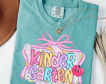 Comfort Colors®  Kindergarten Teacher Shirt, Kindergarten Shirt, Kinder Crew, Kinder Garten Teacher Back to School Shirts, Pre-K Teacher