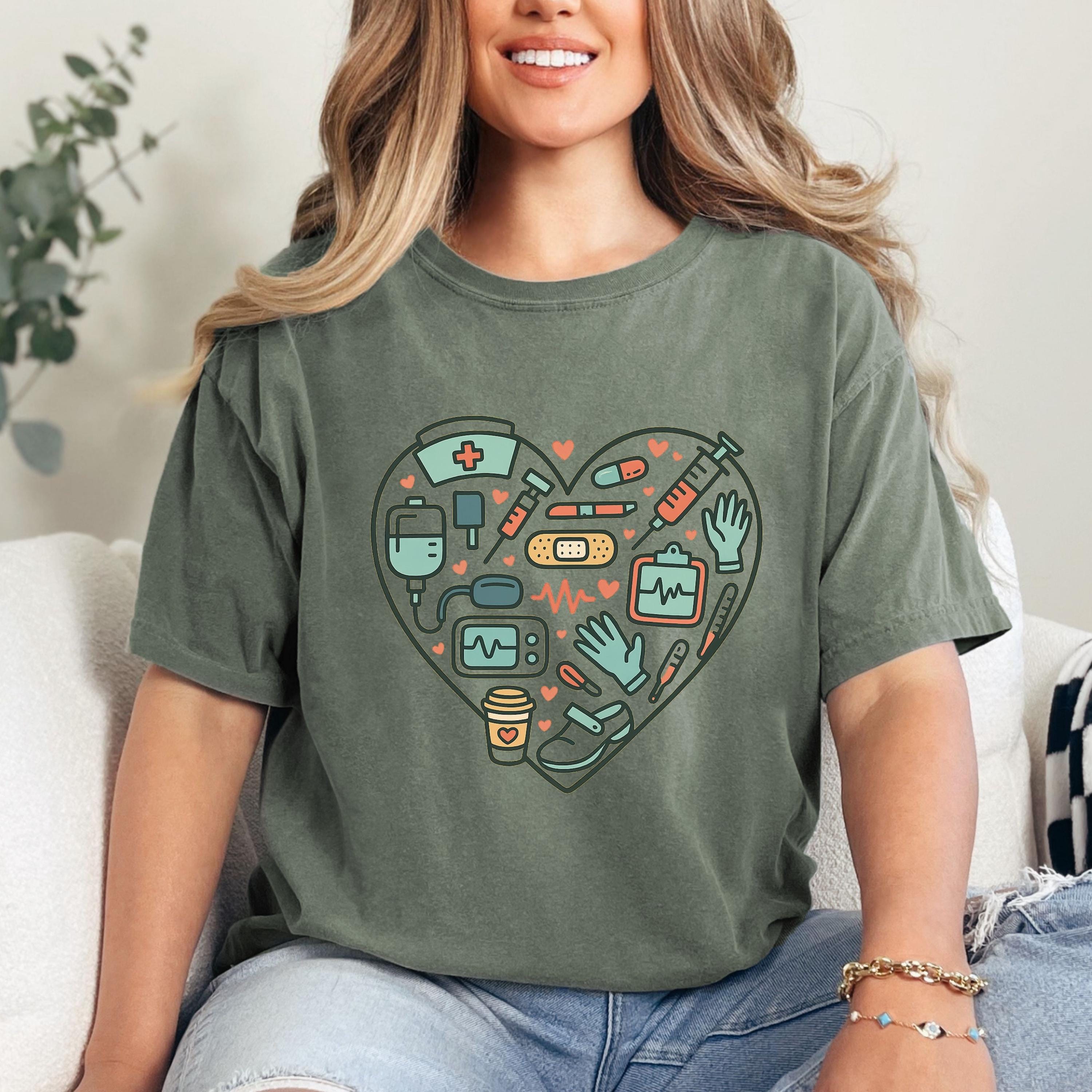 Comfort Colors Love Nurse Shirt, Nurse T-Shirt, Nurse Tees, Cute Nurse Shirts, Nurse Appreciation Gift, Nurse Gift Idea, Nurses Week Gift