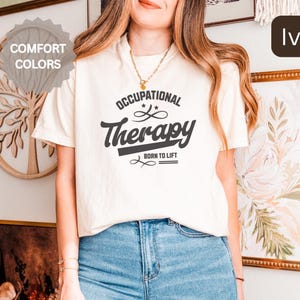 Komfort Farben Ergotherapie Shirt, OT Therapeut Geschenk für Frauen, OTA Rundhals T-Shirt, pädiatrisches OT Shirt, minimalistisches Shirt für psychische Gesundheit