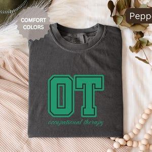 Komfort Farben Ergotherapie Shirt, OT Therapeut Geschenk für Frauen, OTA Rundhals T-Shirt, pädiatrisches OT Shirt, minimalistisches Shirt für psychische Gesundheit