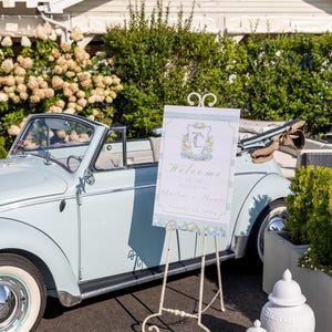 Coastal Wedding Signage, Blue & White Wedding, Newport RI