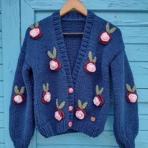 Handmade Knitted Cardigan, Rabbit Yarn, Hand Knitted, Fluffy Handmade Knitted Cardigan, Rabbit Yarn, Hand Knitted, Fluffy