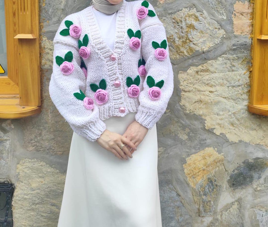 Knitted Cardigan Rose Ancien Tartine et Chocolat - Babyshop