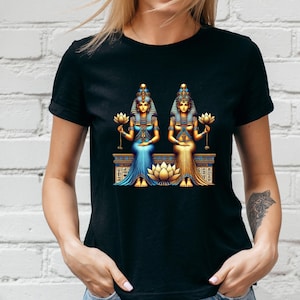 Ancient Egyptian Goddess T-Shirt - Elegant Pharaoh Queens Design - Mythology Tee