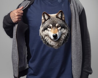 Majestic Wolf T-Shirt - Realistic Wolf Graphic Tee - Wildlife Animal Shirt