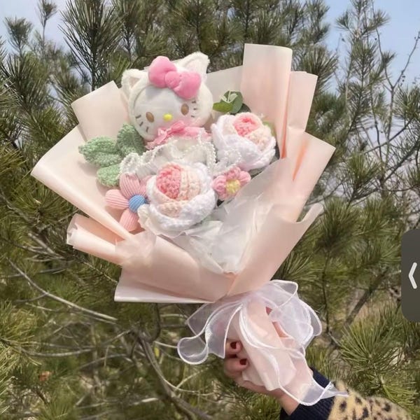 Crochet Flowers Bouquet Gift for Her