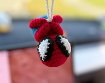 Car Decorative Hanging Crochet Handmade Spider Man