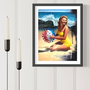 Surreal Painting Seascape Art Print