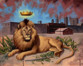 Lion Painting  Oil Canvas Painting