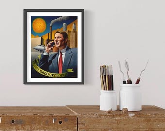 Impresión artística giclée de pintura surrealista de decadencia urbana