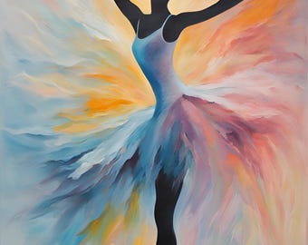 Elegance in Motion – Abstract Ballerina Art