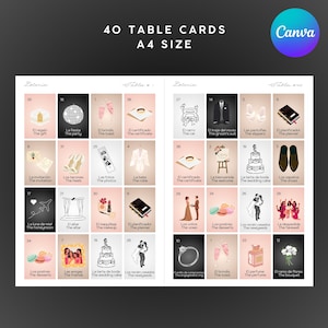 Plantilla de bingo para despedida de soltera, lotería editable para despedida de soltera o celebración de boda, divertida actividad para bodas, versión bilingüe