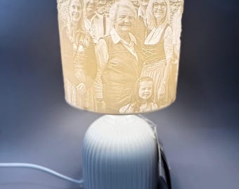 Lampe de table 3D personnalisée, lampe avec votre propre photo, lampe familiale, immortalisez vos moments sur une lampe, idée cadeau pour vos proches