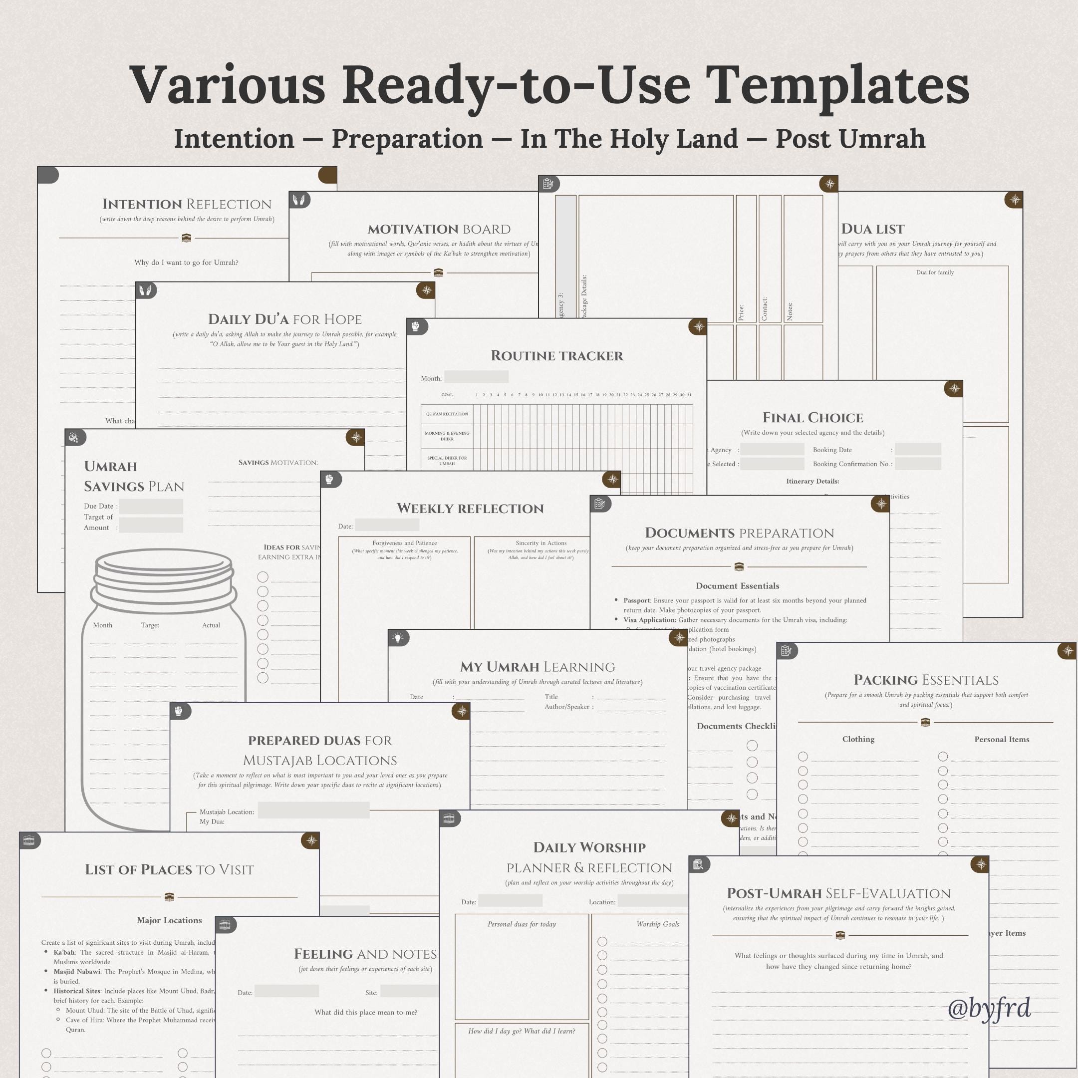 Umrah Checklist.pdf Umrah Planner & Journal PDF | Digital Islamic Travel Guide for Umrah ...