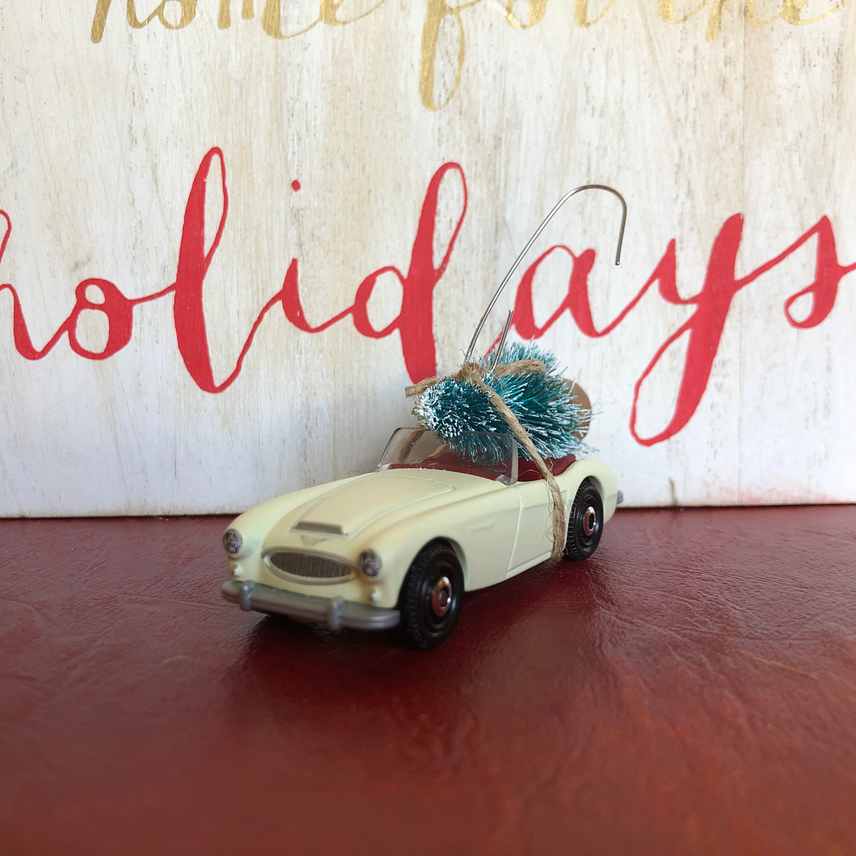 1963 Austin Healey Carrying Christmas Tree Ornament Etsy
