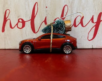 2021 Ford Mustang Mach-E Carrying Christmas Tree Ornament