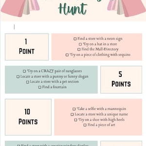Mall Scavenger Hunt