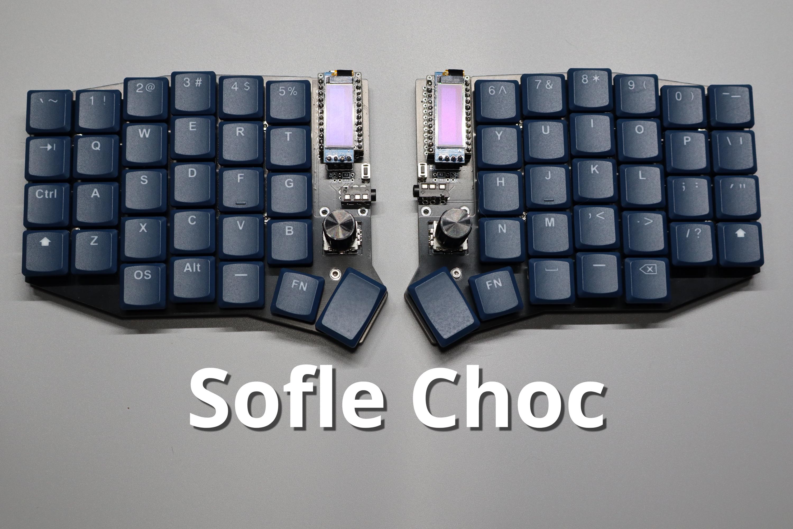 分割キーボード Sofle ロープロファイル ZMK choc v1/v2対応 分割キーボード Sofle ロープロファイル ZMK choc v1/v2対応