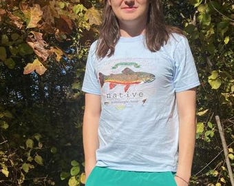Brook Trout T-shirt: Native North American Fish, Hand Pulled