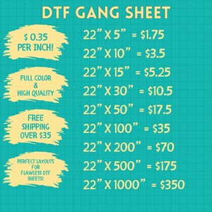 DTF Bulk Gang Sheet Print, custom heat transfer, dtf transfer, Dtf Prints, DTF Gang sheet,Free Shipping,Dtf Transfers Ready for Press